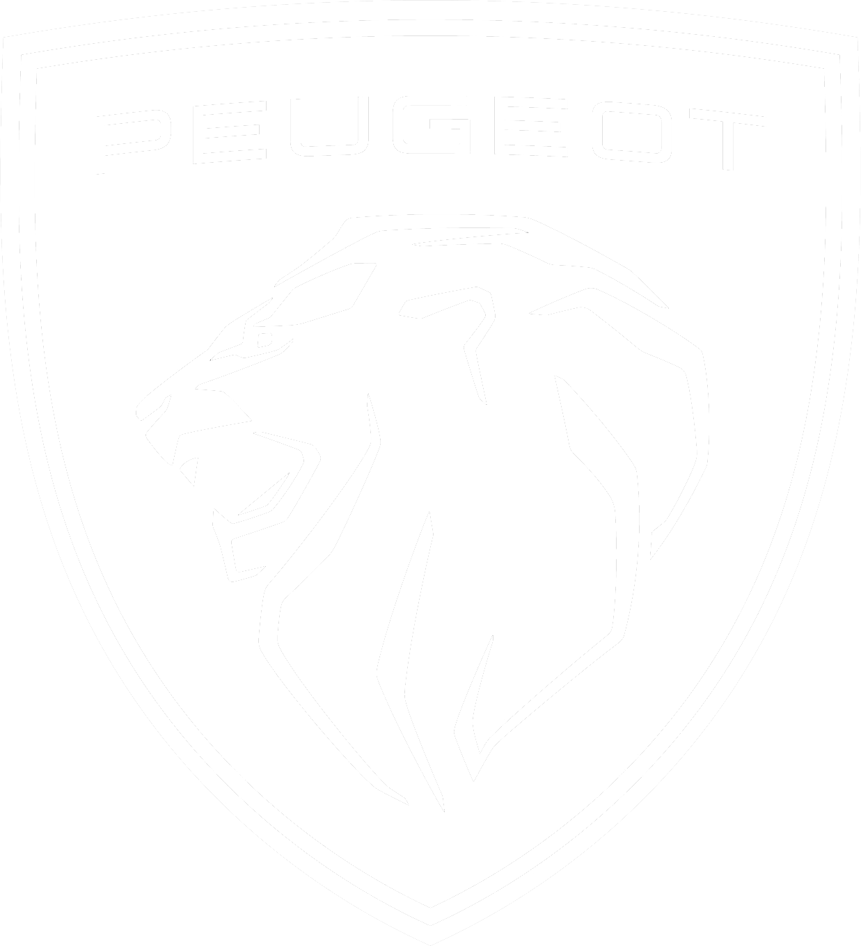 Logo Peugeot blanc